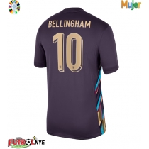 Camiseta Inglaterra Jude Bellingham #10 Visitante Equipación para mujer Eurocopa 2024 manga corta